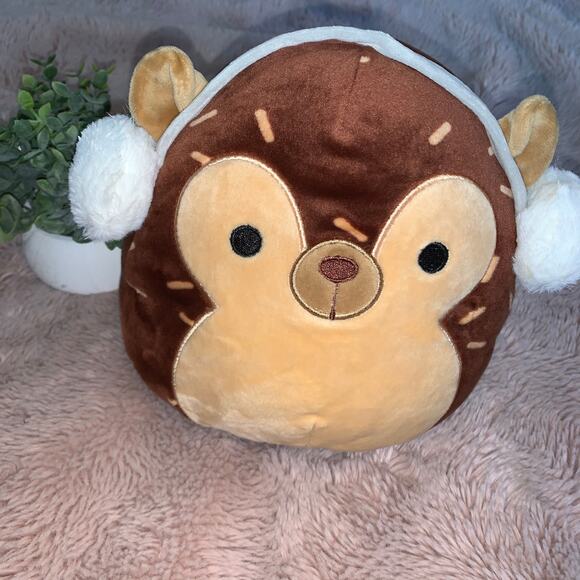 Squishmallow Kellytoy Hans Hedgehog w/ Earmuffs Super Soft Plush Holiday Edition - Picture 3 of 8